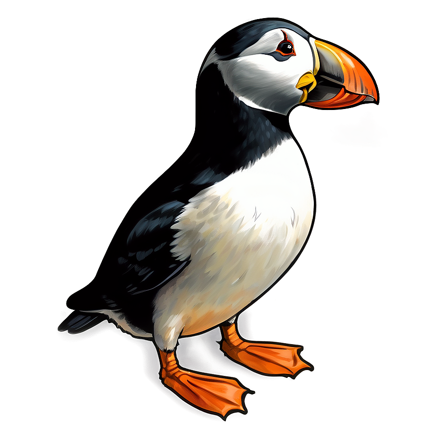 Hand Drawn Puffin Png 29 PNG image