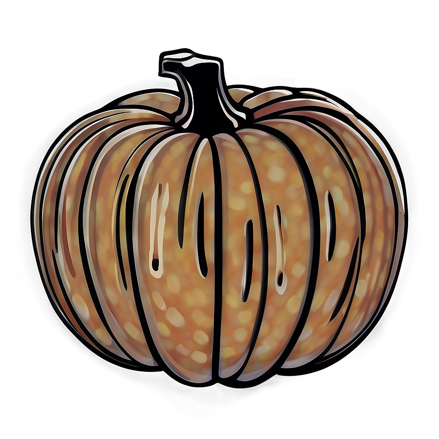 Hand-drawn Pumpkin Outline Png Iuh PNG image