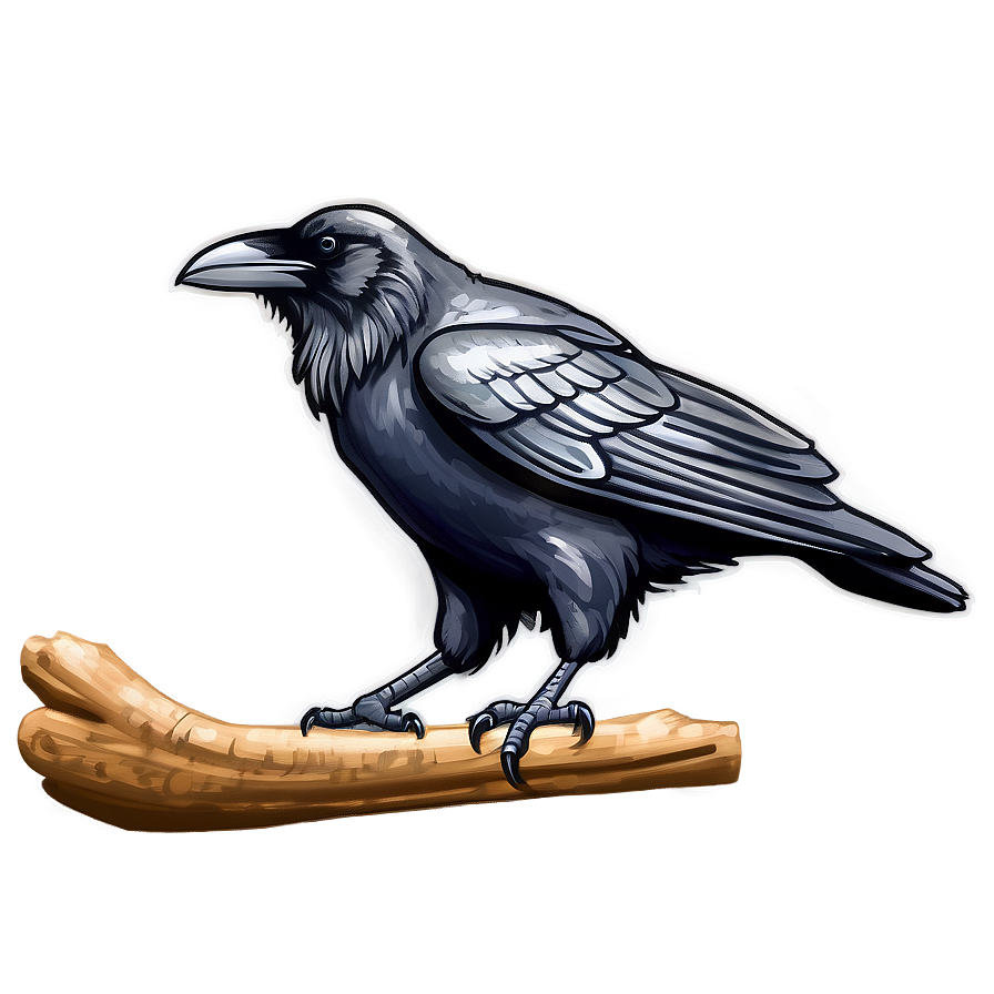 Hand-drawn Raven Sketch Png Ako PNG image