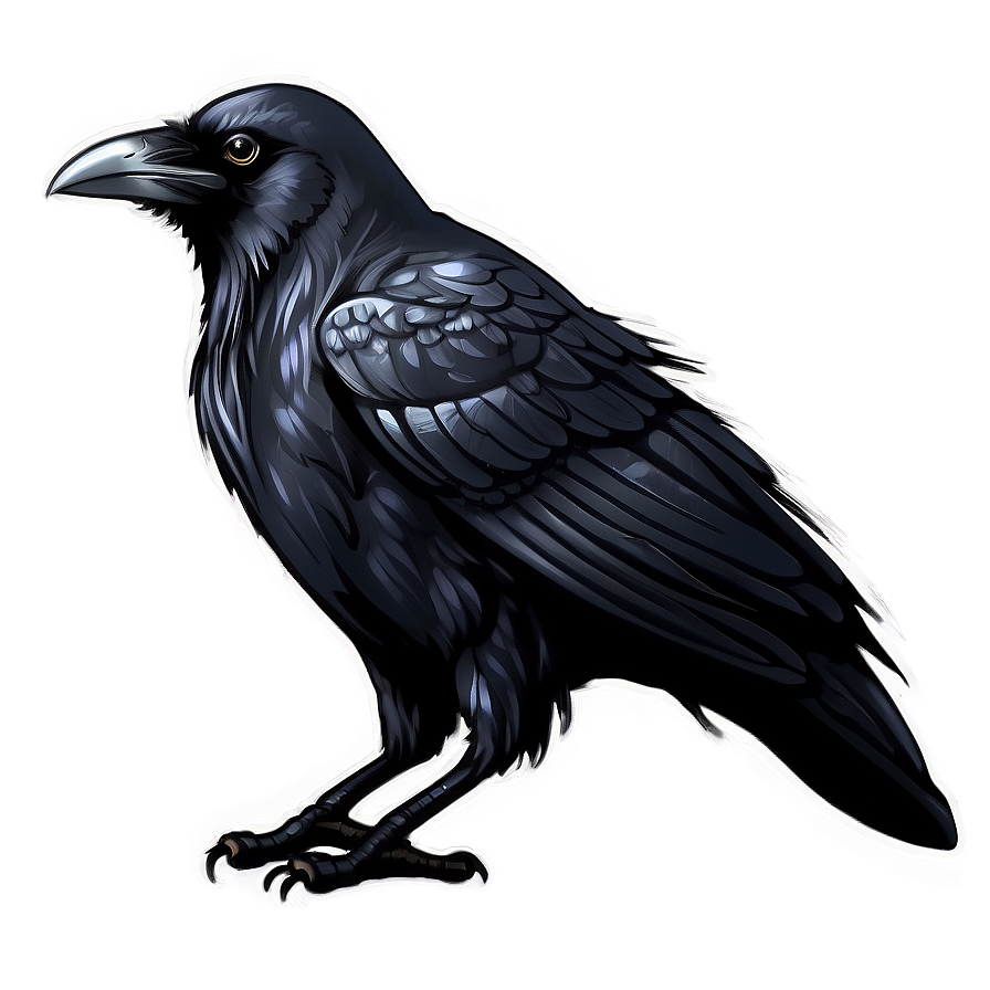 Hand-drawn Raven Sketch Png Ows PNG image