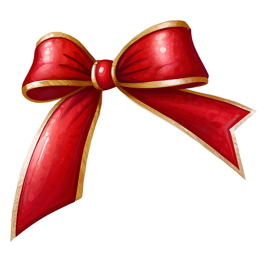 Hand Drawn Red Bow Png 9 PNG image