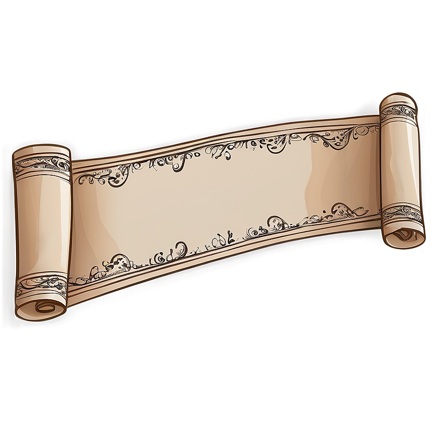 Hand-drawn Scroll Banner Sketch Png 86 PNG image