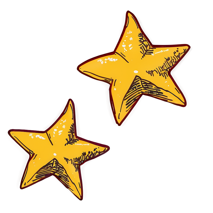 Hand Drawn Star Clipart Png 06202024 PNG image