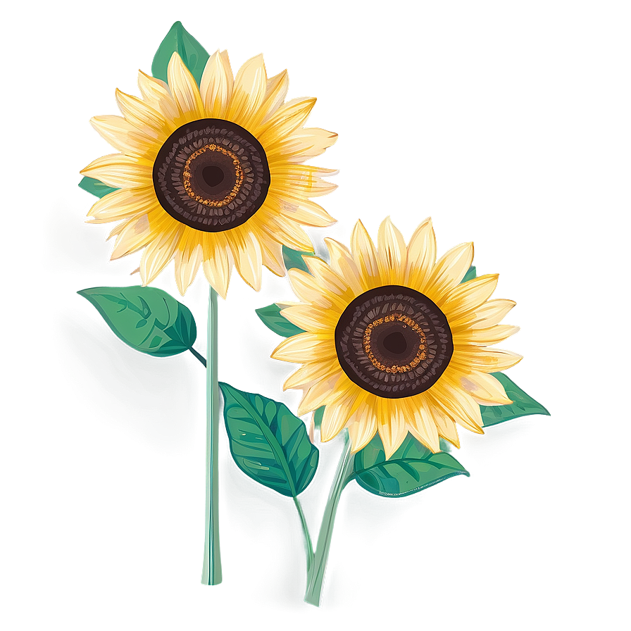 Hand Drawn Sunflower Transparent Png 54 PNG image