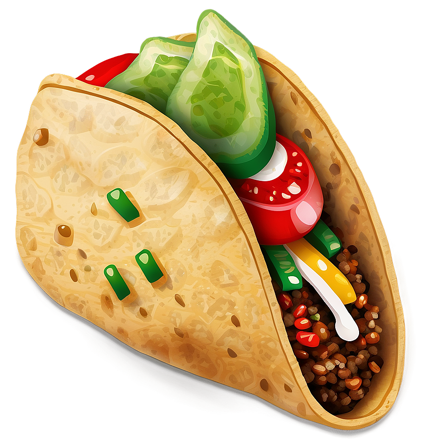 Hand Drawn Taco Clipart Png 06262024 PNG image