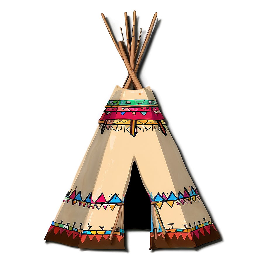 Hand-drawn Teepee Design Png 06292024 PNG image