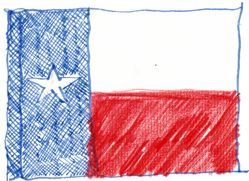 Hand Drawn Texas Flag Artwork PNG image