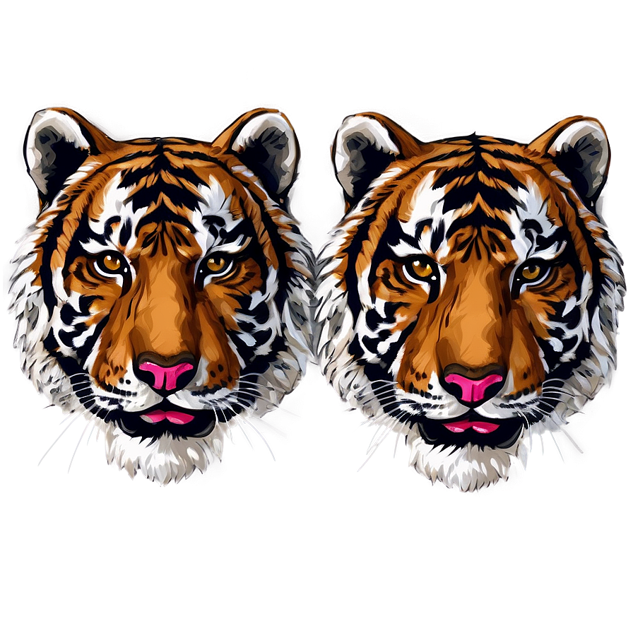 Hand Drawn Tiger Face Png Kqa PNG image