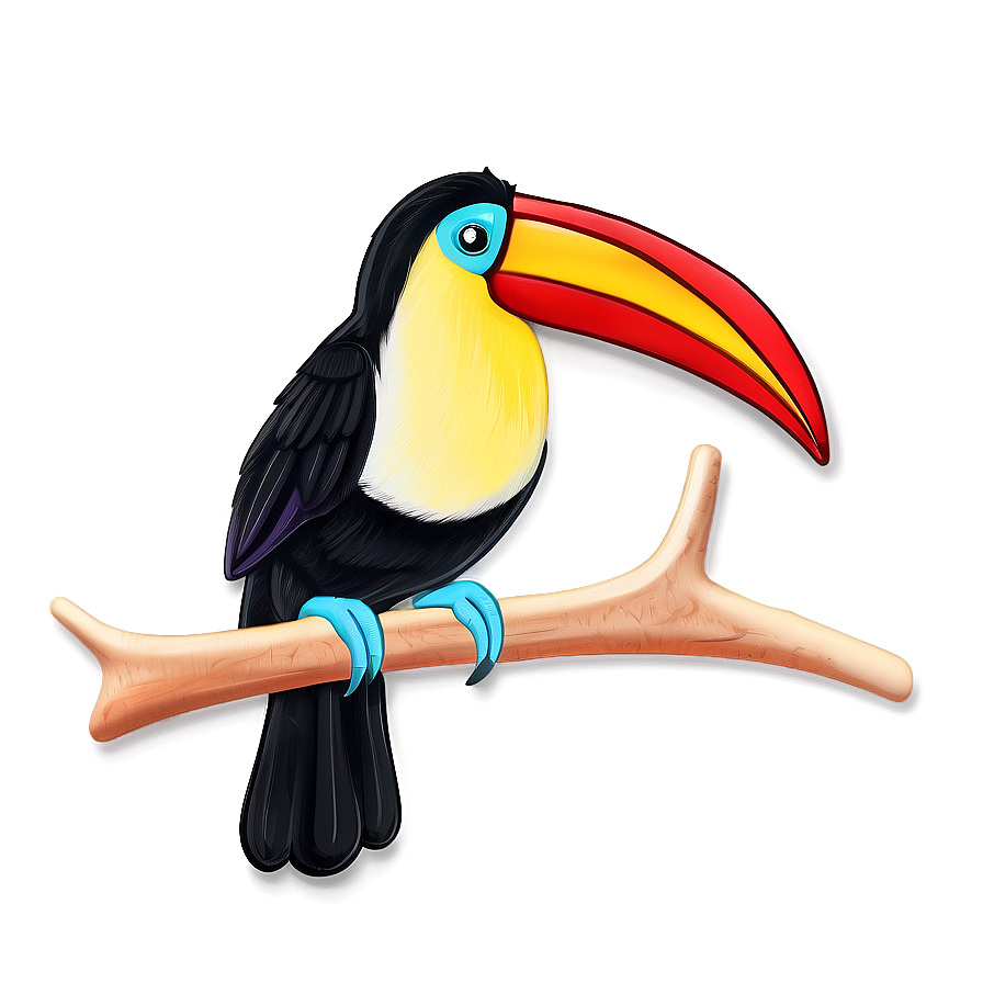 Hand Drawn Toucan Design Png 06112024 PNG image