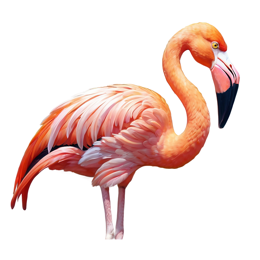 Hand-drawn Tropical Flamingo Png 06272024 PNG image