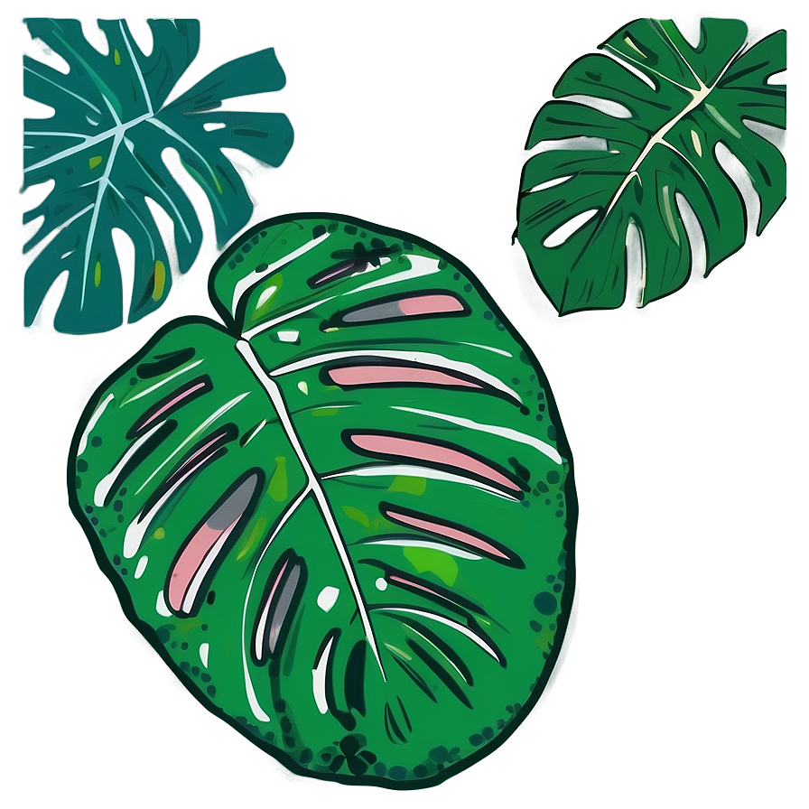 Hand-drawn Tropical Leaf Png Myy28 PNG image