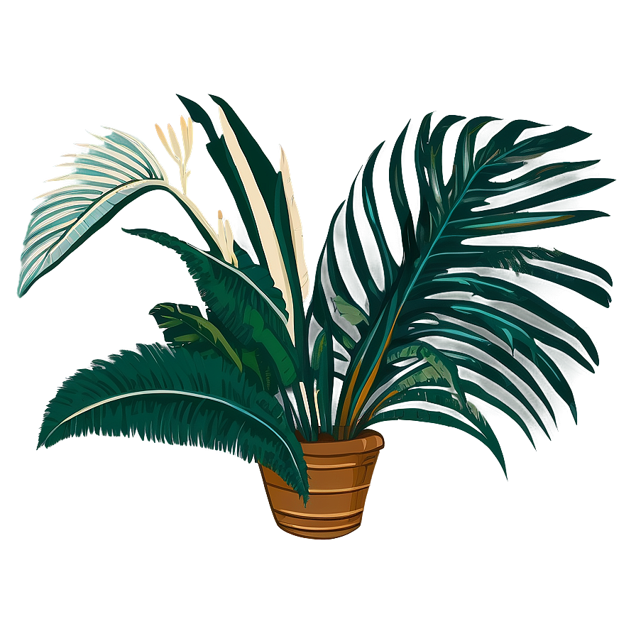 Hand Drawn Tropical Plants Png 50 PNG image