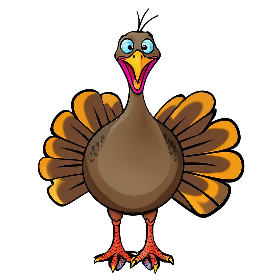 Hand Drawn Turkey Cartoon Png Uhw56 PNG image