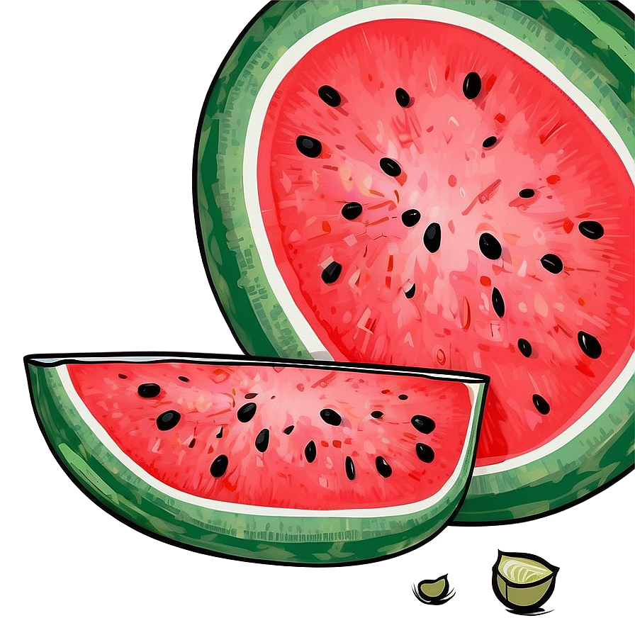 Hand Drawn Watermelon Png Dga99 PNG image