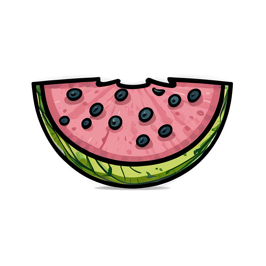 Hand-drawn Watermelon Slice Png 7 PNG image