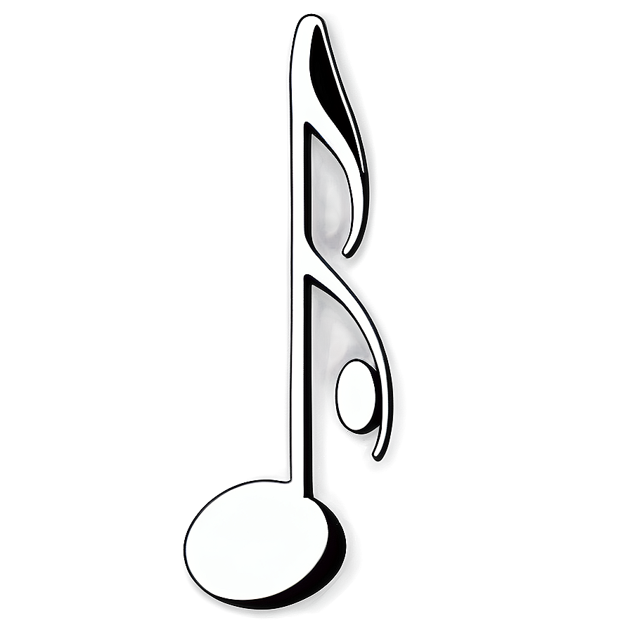 Hand Drawn White Music Note Png 51 PNG image