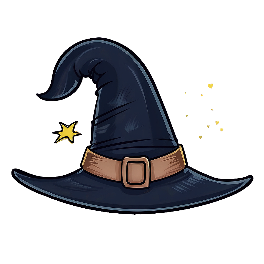 Hand Drawn Witch Hat Png 05252024 PNG image