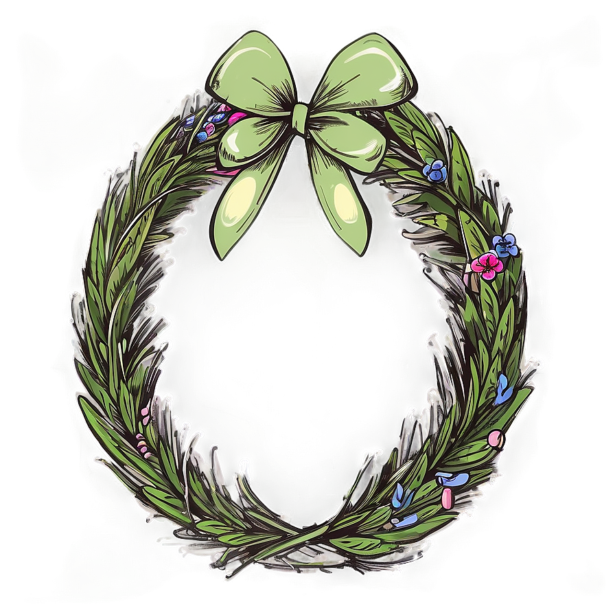 Hand Drawn Wreath Collection Png Jyx PNG image