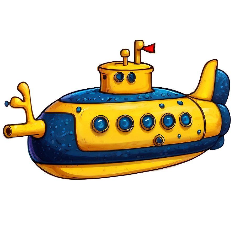 Hand Drawn Yellow Submarine Png Dgq70 PNG image