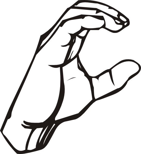 Hand Gesture C Sign Language PNG image