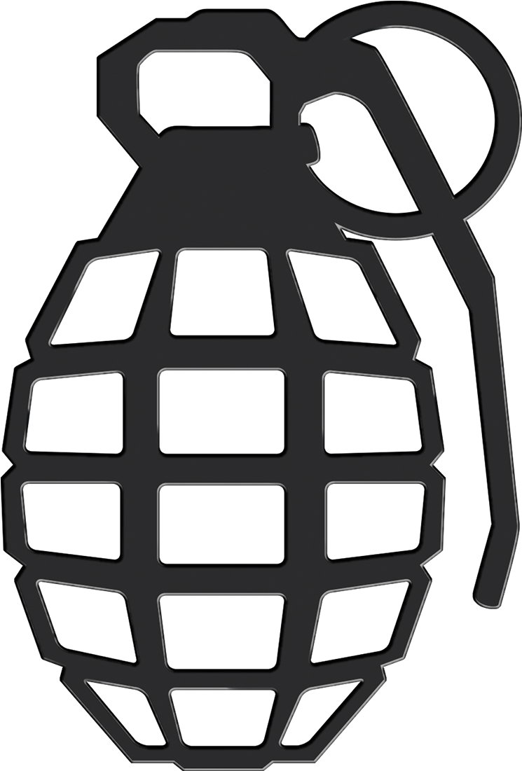 Hand Grenade Silhouette PNG image