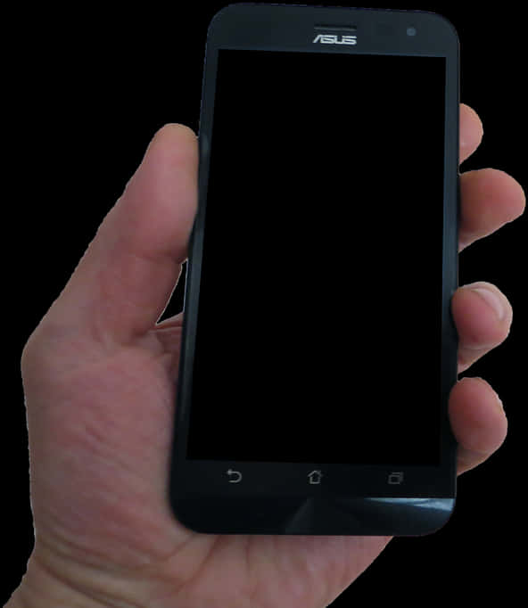 Hand Holding A S U S Smartphone PNG image