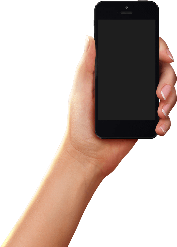 Hand Holding Black Smartphone.png PNG image