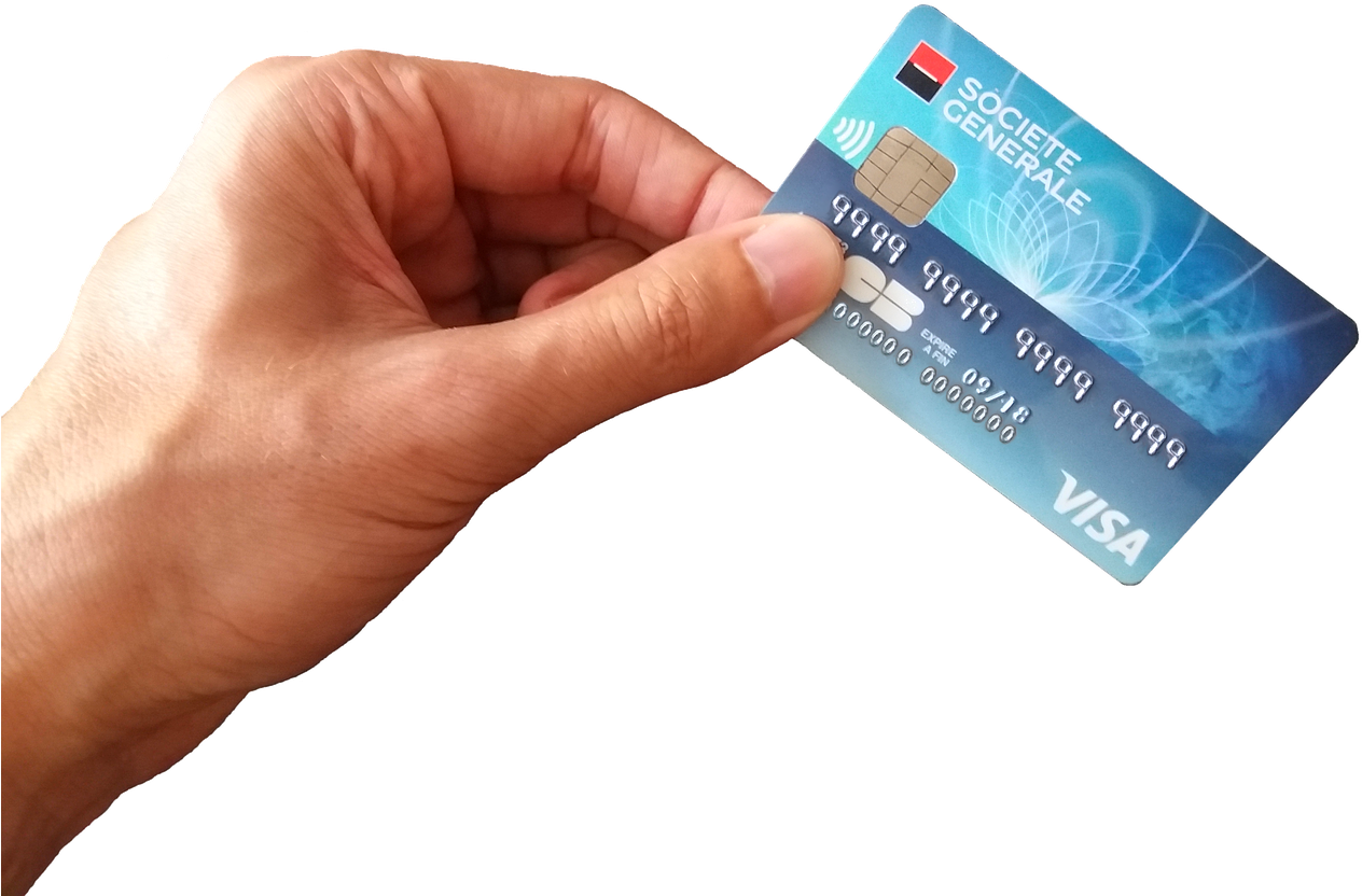 Hand Holding Credit Card PNG image