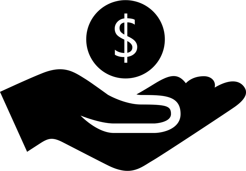 Hand Holding Dollar Sign Icon PNG image