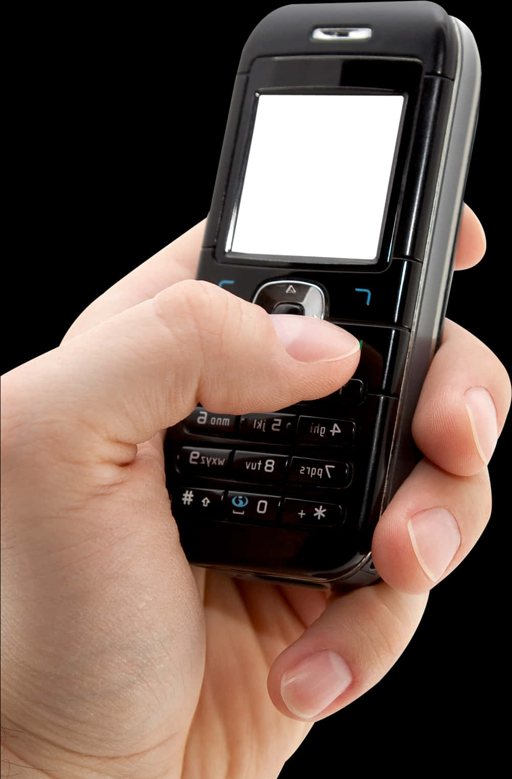 Hand Holding Flip Phone PNG image