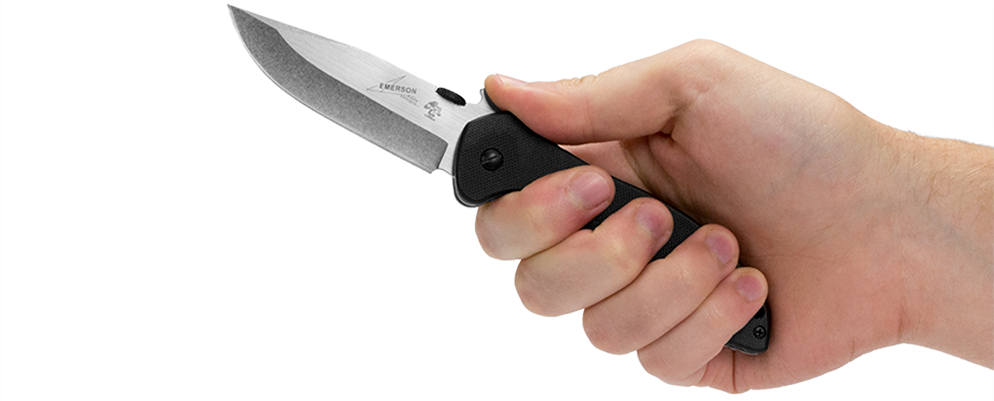 Hand Holding Folding Knife PNG image
