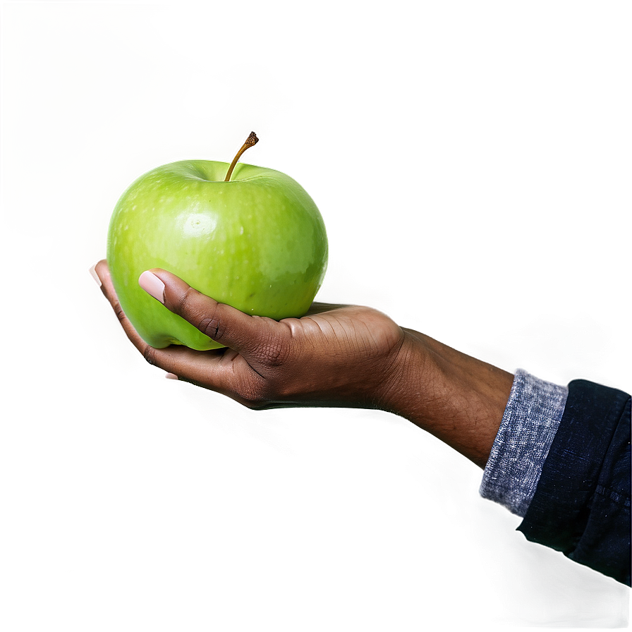 Hand Holding Green Apple Png 38 PNG image