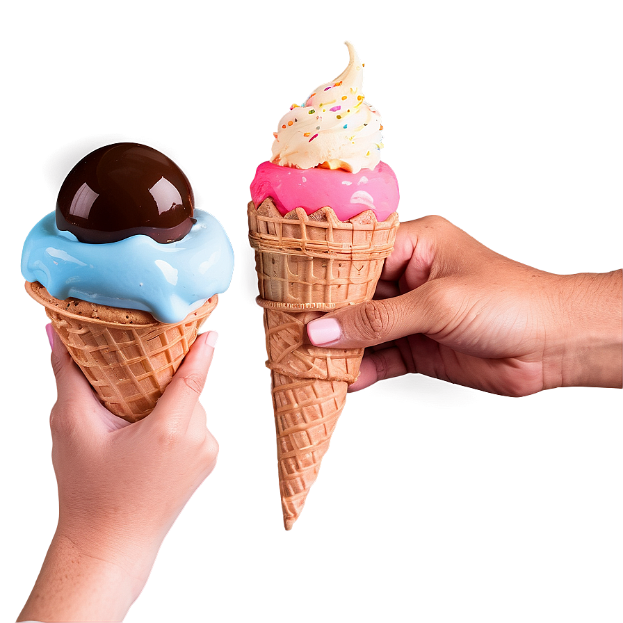 Hand Holding Ice Cream Cone Png 05252024 PNG image