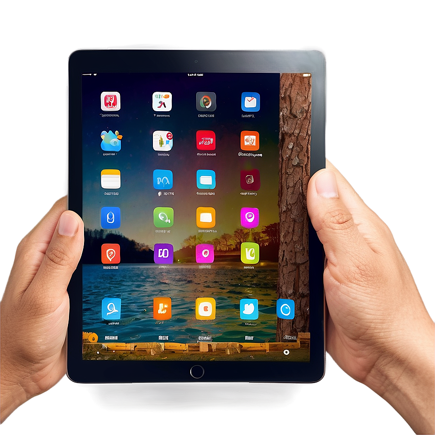 Hand Holding Ipad Mockup Png Pxh73 PNG image