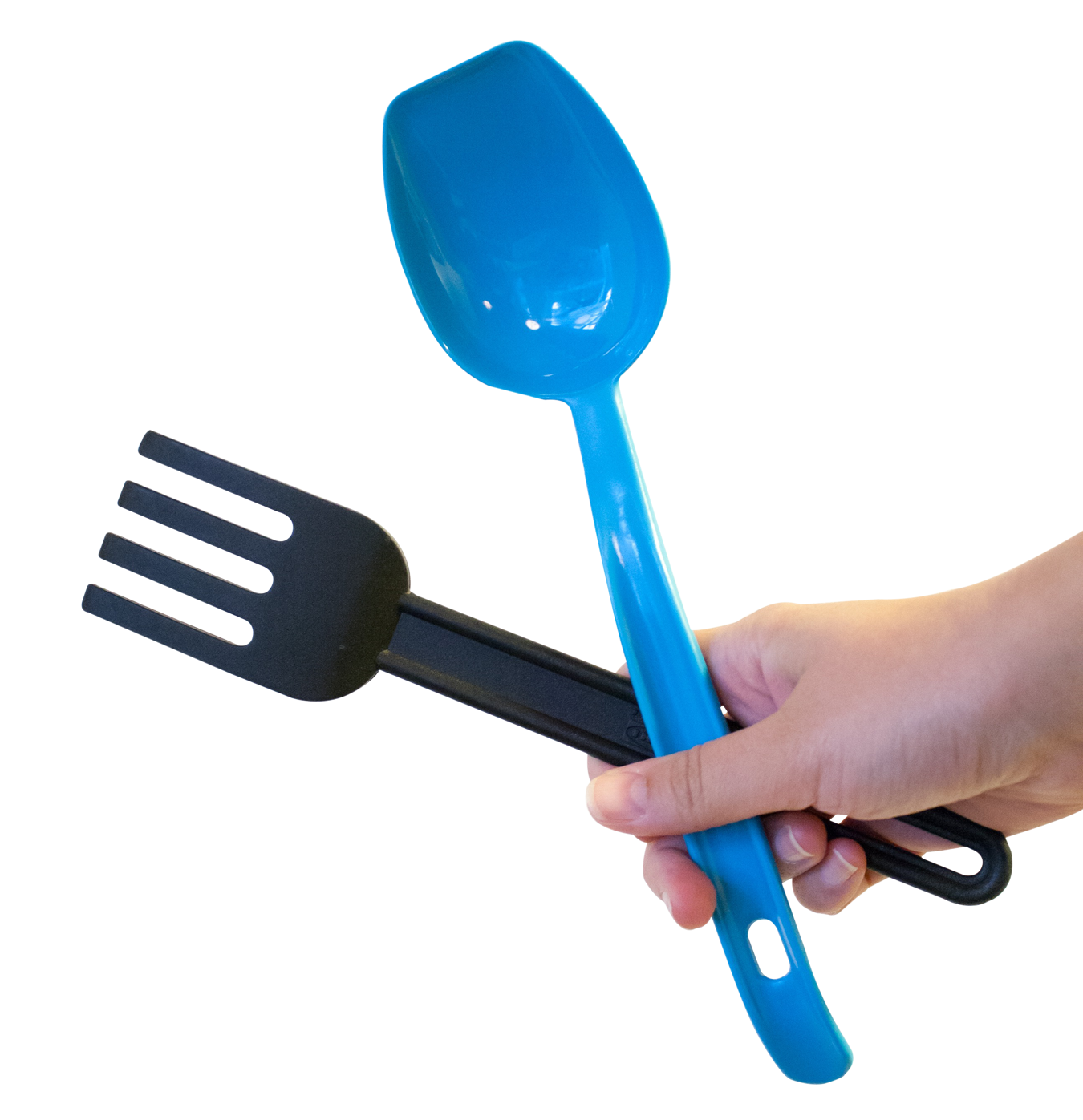 Hand Holding Kitchen Utensils PNG image