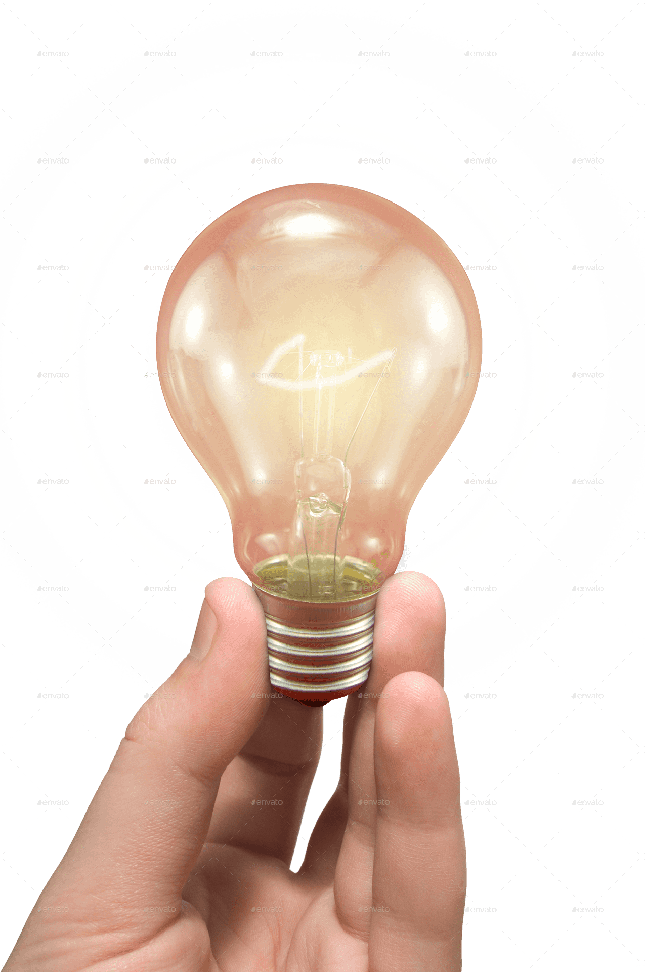 Hand Holding Light Bulb Idea PNG image