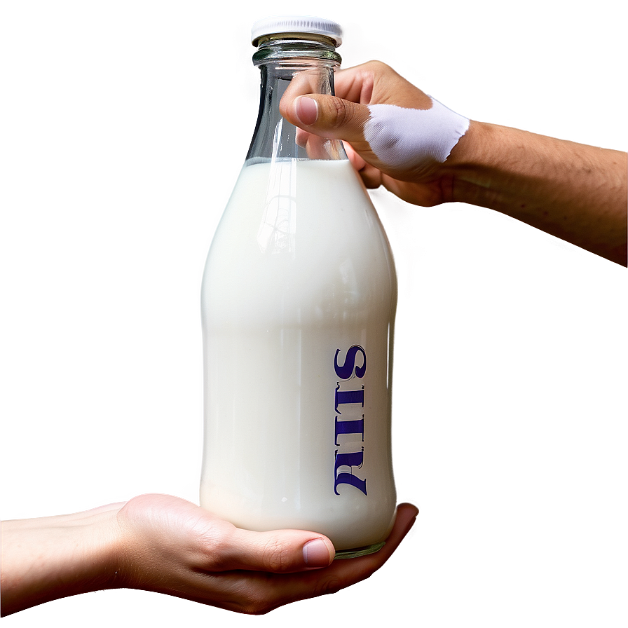 Hand Holding Milk Bottle Png Flt PNG image