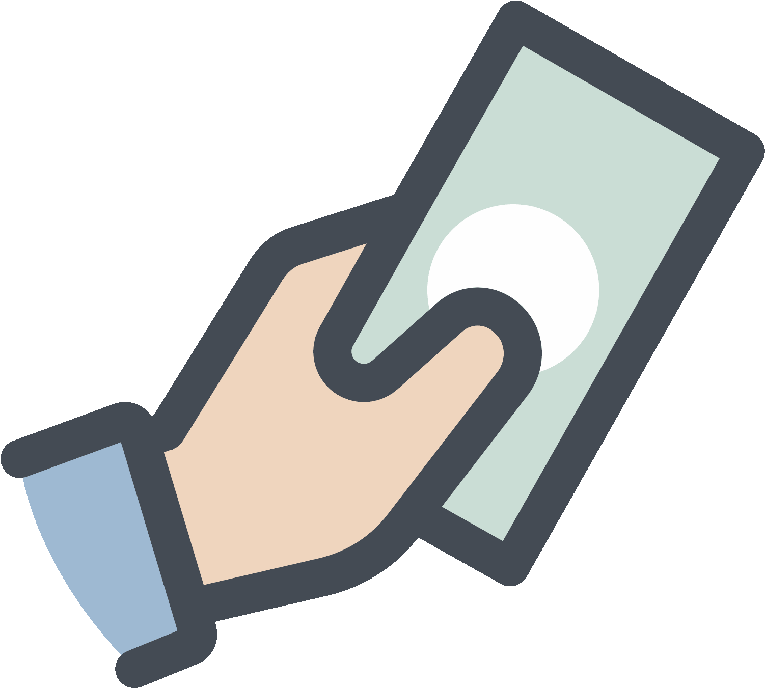 Hand Holding Mobile Payment Icon PNG image