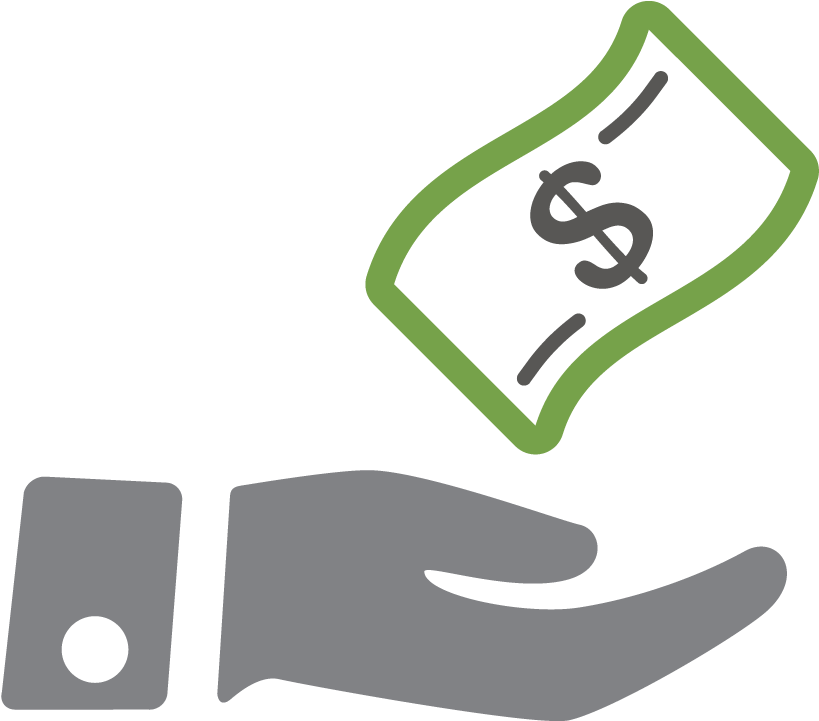 Hand Holding Money Icon PNG image