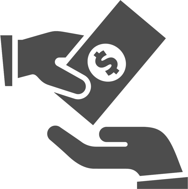 Hand Holding Money Icon PNG image