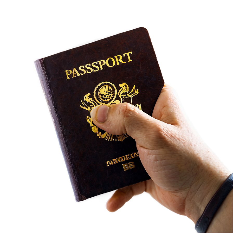 Hand Holding Passport Png Erd PNG image