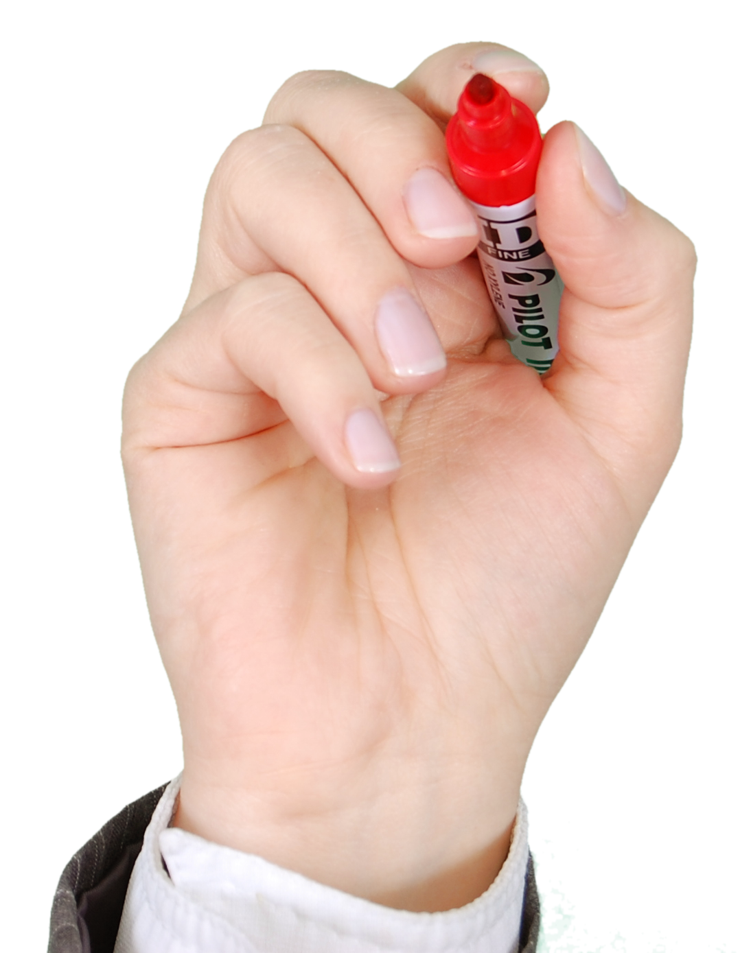 Hand Holding Red Marker PNG image