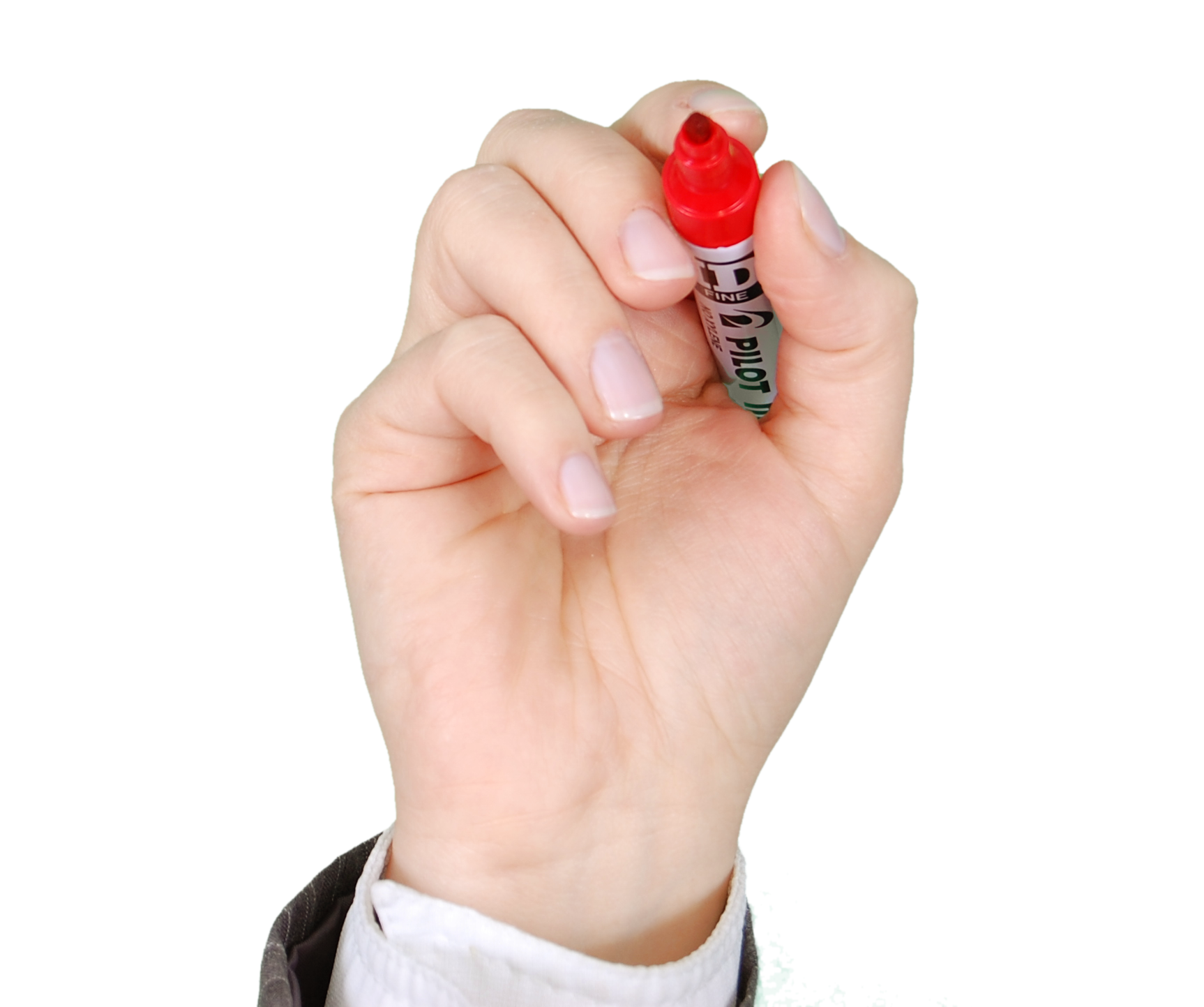 Hand Holding Red Marker PNG image