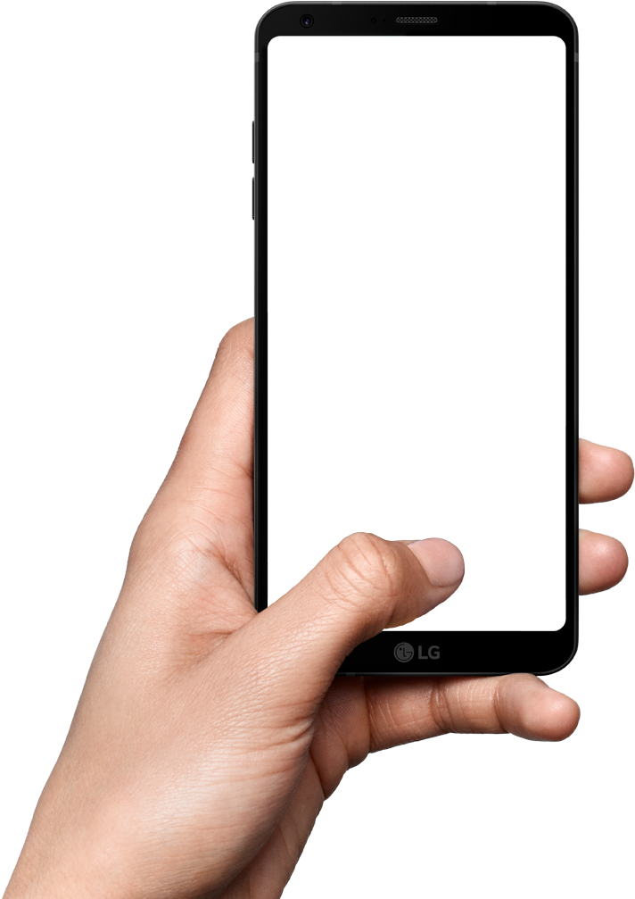 Hand Holding Smartphone Blank Screen PNG image
