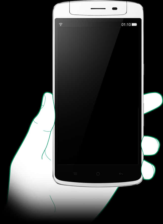 Hand Holding Smartphone Graphic PNG image