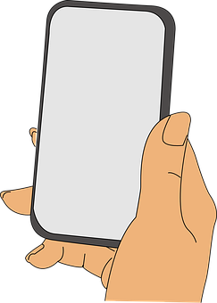 Hand Holding Smartphone Vector PNG image
