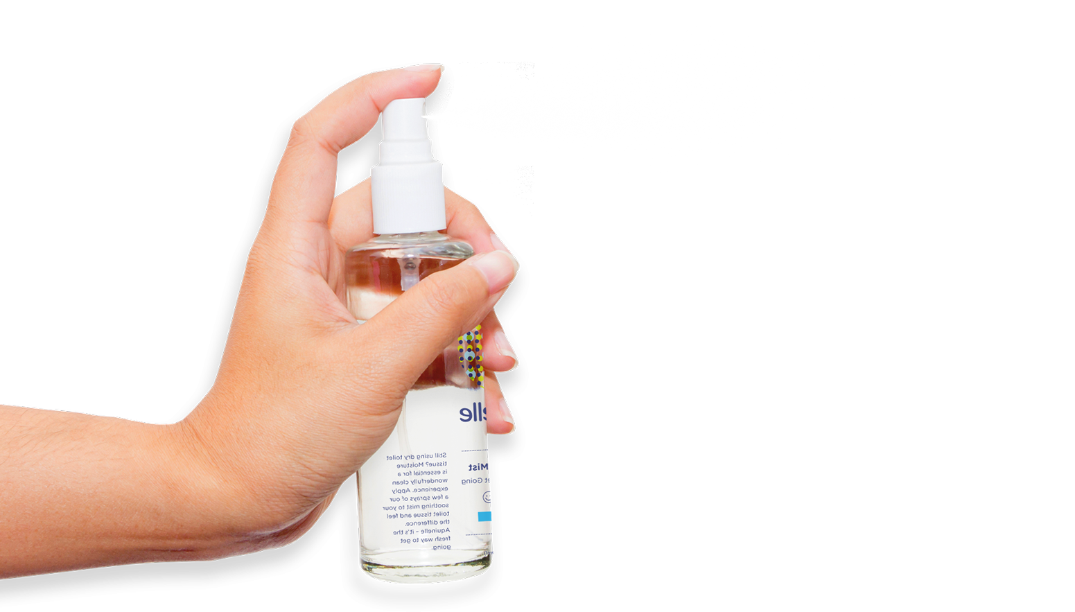 Hand Holding Spray Bottle Misting PNG image