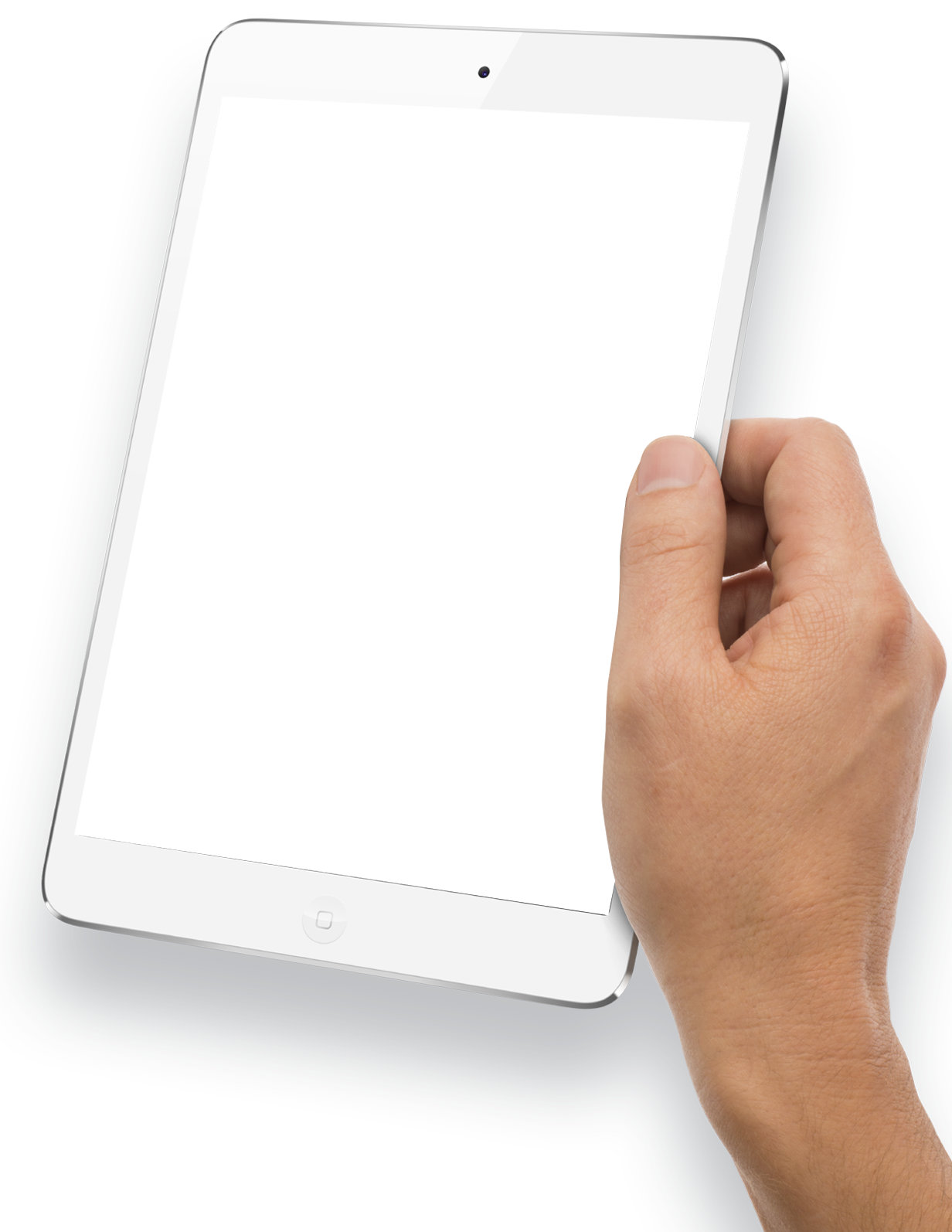 Hand Holding Tablet Isolated PNG image