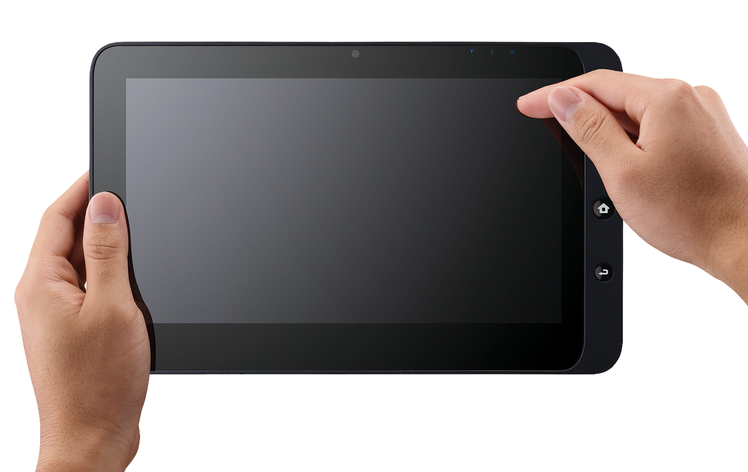 Hand Holding Tablet Transparent Background PNG image