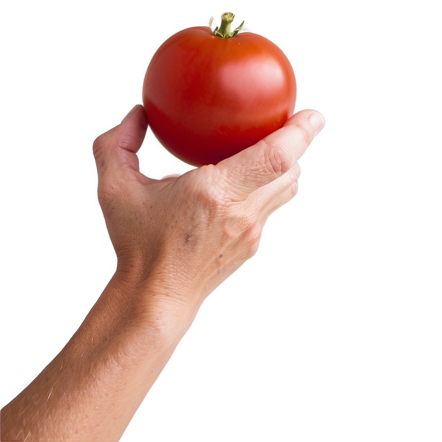 Hand Holding Tomato Png Avl PNG image